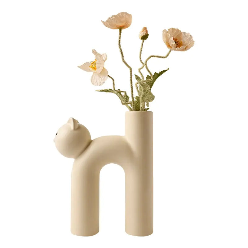 Cat Head Tube Vase